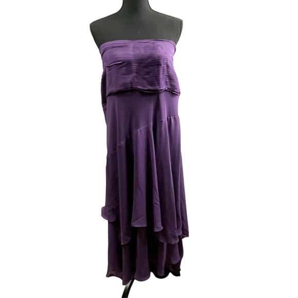 New Andy Anad Couture gown cocktail dress size 4XL plus purple off the shoulder - Picture 1 of 12